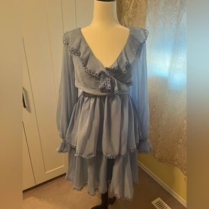 ASOS Maternity Light Blue Layered Dress